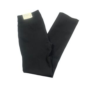 Soft Surroundings XS Black Cotton Blend Pull On‎ Elastic Waist Straigh Leg Pants